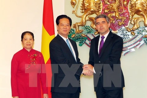 Le PM Nguyen Tan Dung et le président bulgare Rosen Plevneliev. (Source: VNA)